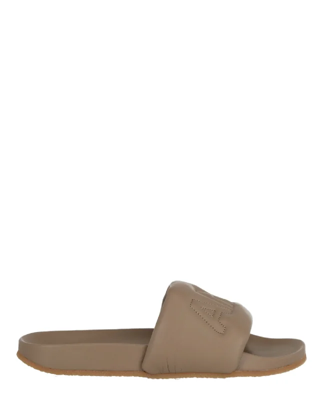AMBUSH Womens Quilted Lettering Logo Sliders