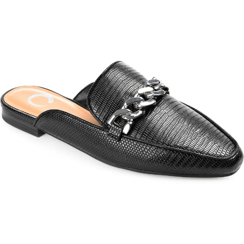 Hazina Womens Faux Leather Mules