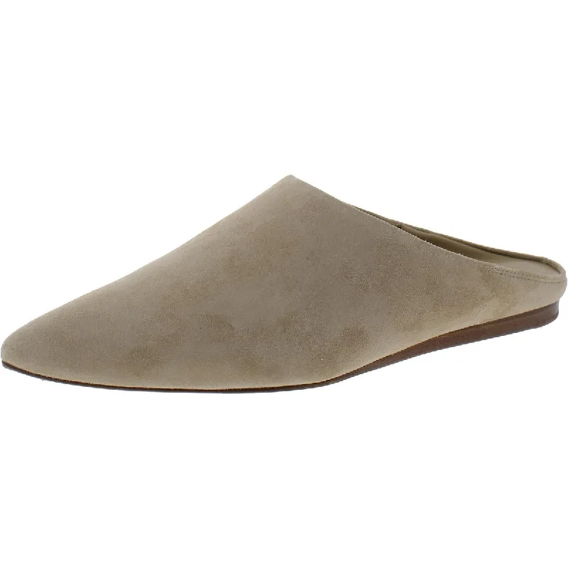 Cay Womens Suede Pointed Toe Mules