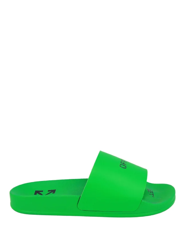 Off-White Womens Logo Pool Slides