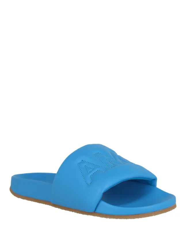 AMBUSH Womens Quilted Lettering Logo Sliders
