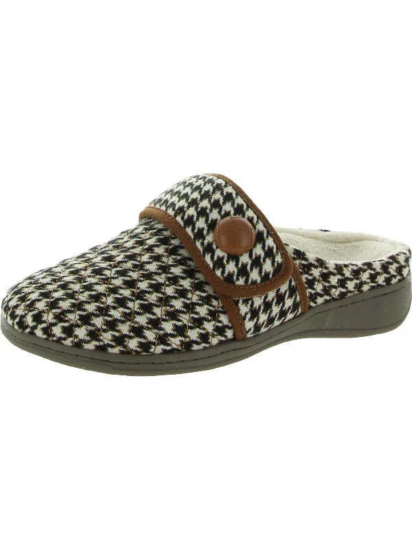 Carlin Womens Quilted Slip On Mule Slippers