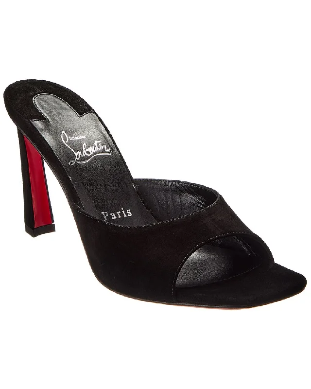Christian Louboutin Condora 85 Suede Mule