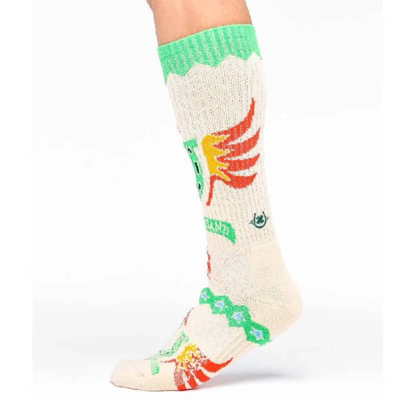 Lucky Chuck Women's Take a Stand Cream Performance Socks