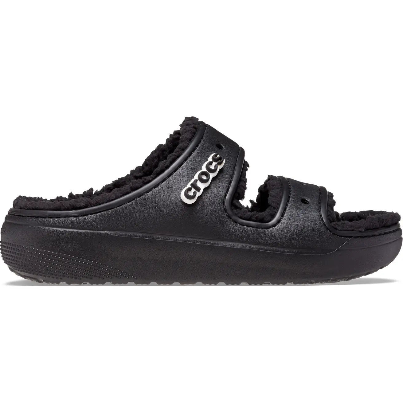 CROCS CLASSIC COZZZY SANDAL - BLACK/BLACK