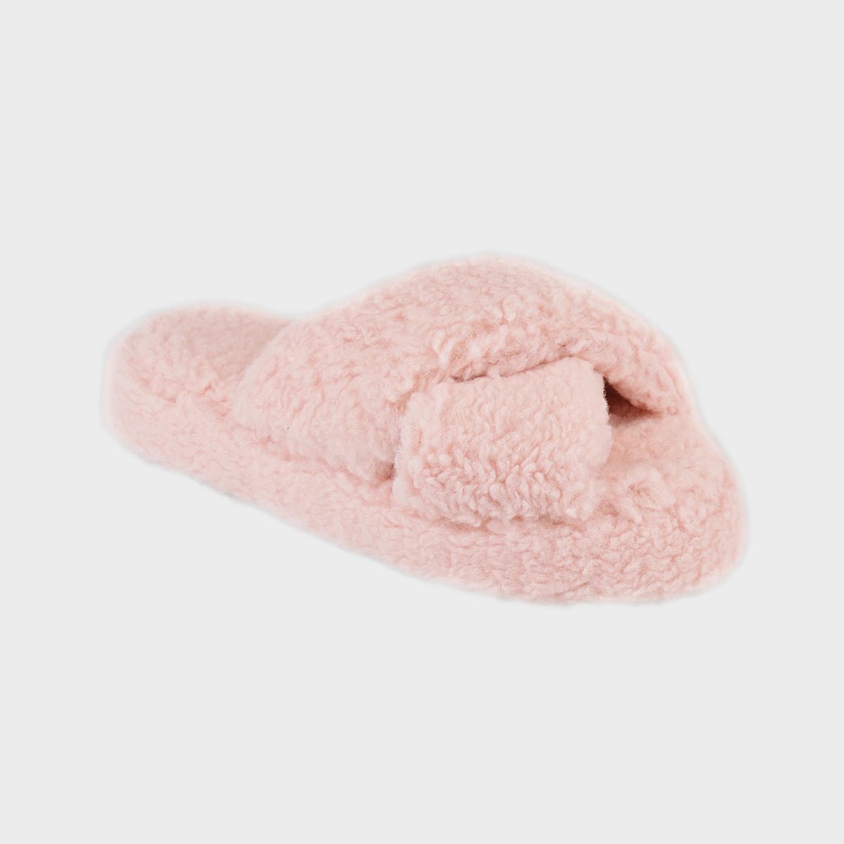 Ladies Teddy Crossover Slider Slipper