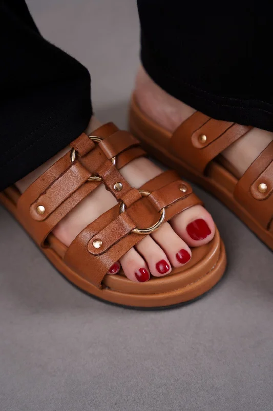 LEATHER RING SLIDES