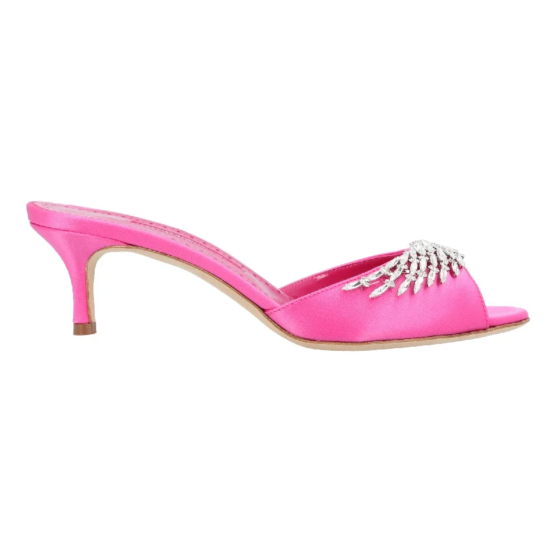 Manolo Blahnik Lumada Fabio 050 Mule Pink