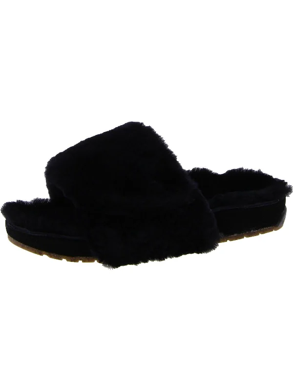 Musica Womens Sheepskin Slip On Slide Slippers