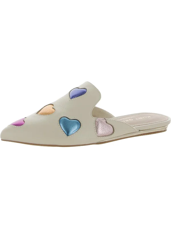 otter love Womens Leather Slip On Mules