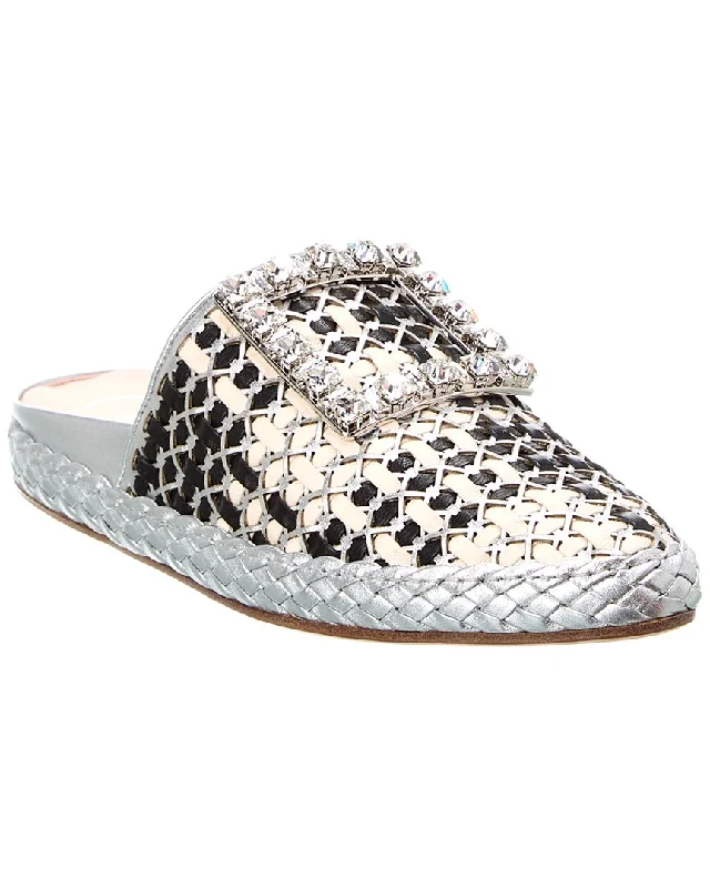Roger Vivier Lounge Bistrot Leather Mule