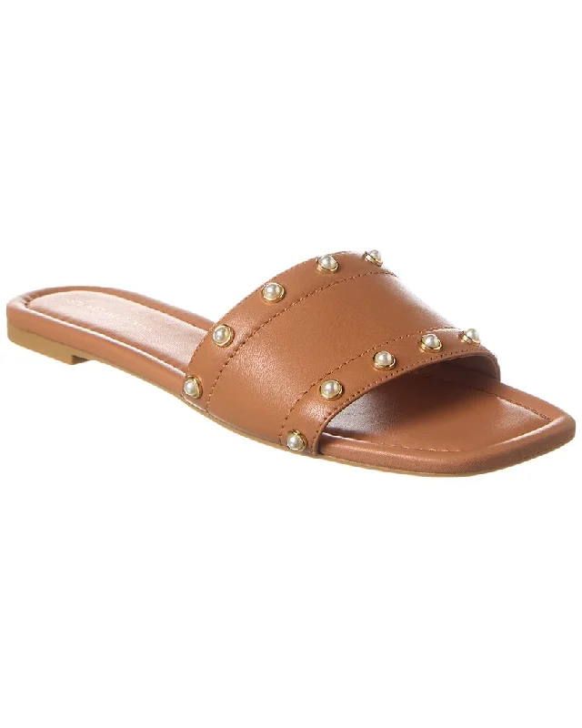 Stuart Weitzman Pearl Slide Leather Sandal