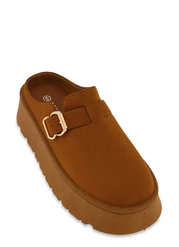 Buckle Platform Clogs