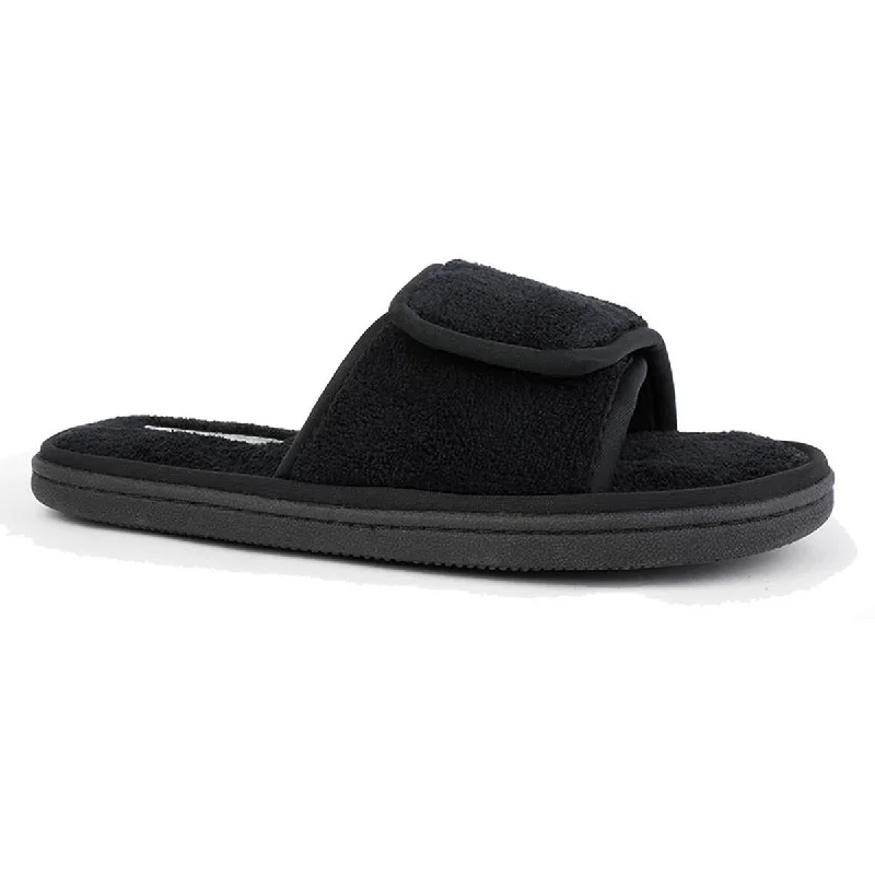 Tempur-Pedic Womens Geana French Terry Adjustable Slide Slippers