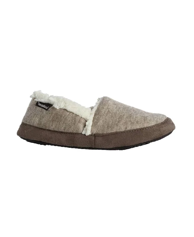 Women’S Microsuede Marisol Closed Back Slipper In Oatmeal Heathered