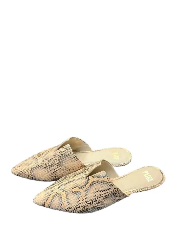 Women's Alia Snake Mule In Buttermilk Snake