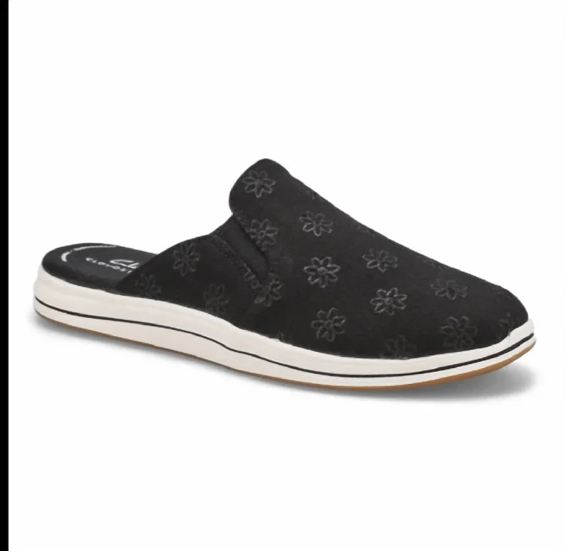 Women's Breeze Shore Slide Shoes In Black Floral