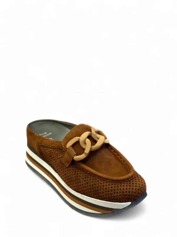 Women's Carlissa Platform Slip-On Mule In Cognac