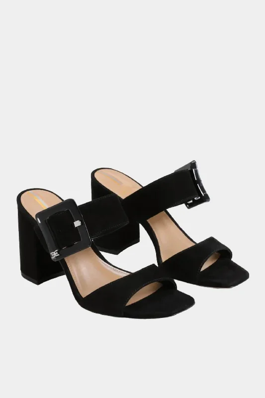 Women's Dalton Heel Mule In Black Suede