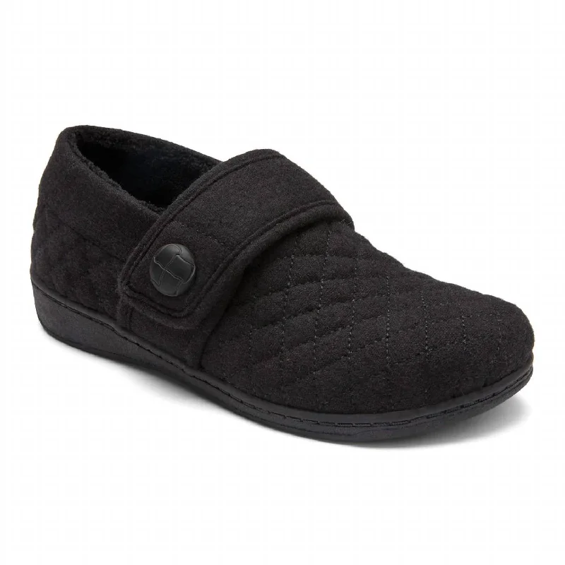 Women's Jackie Flannel Slipper In Black
