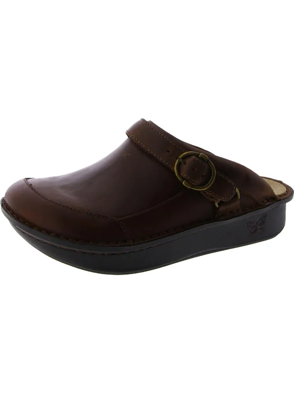 Womens Leather Clogs Mules
