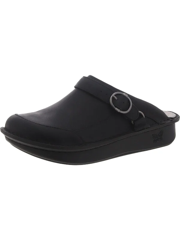 Womens Leather Slides Mules
