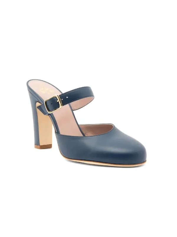 Women's Nina Heeled Mule In Blue