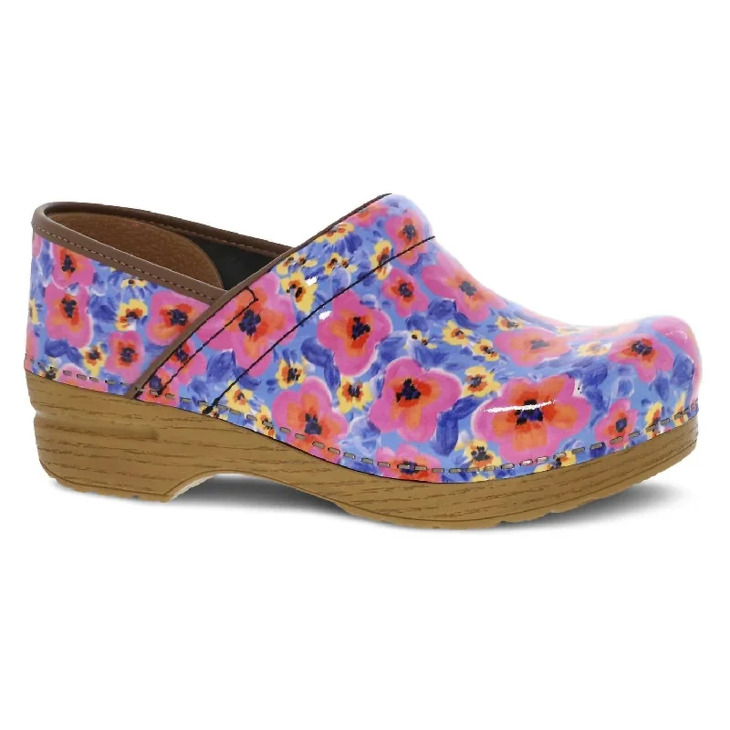 Women's Professional Patent Clog In Springtime Patent