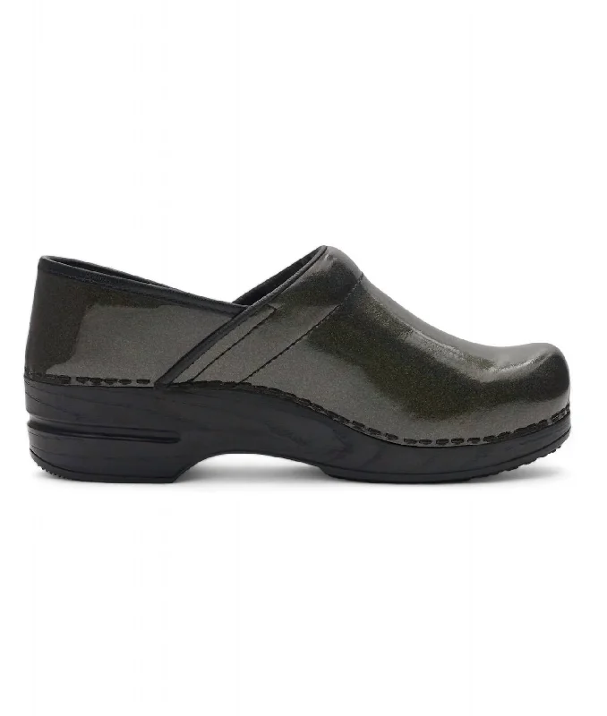 Women's Sabel Smart Step Professional Clog In Patent Charcoal