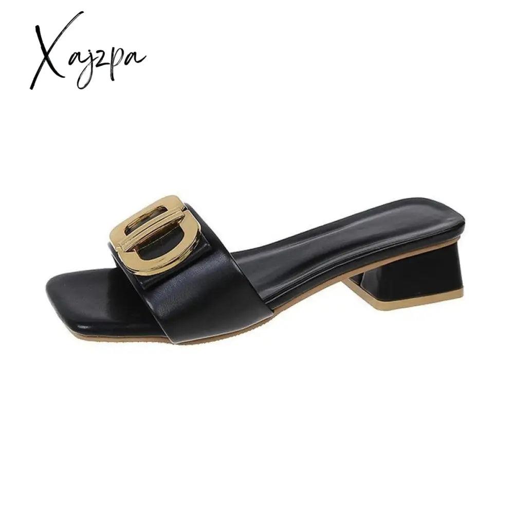 Xajzpa - Women's Slippers Summer Women Sandals Fashion Leather Woven Outdoor Casual Open Toe Shoes 45 Plus Size Party Women Shoes