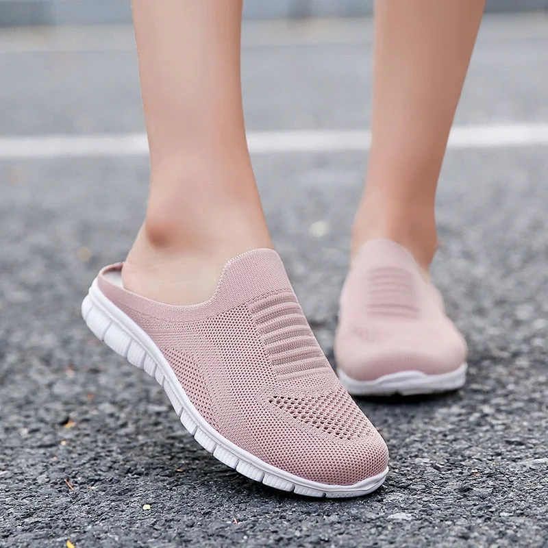 Women's Summer Cotton Solid Pattern Flat Heel Outdoor Casual Shoes